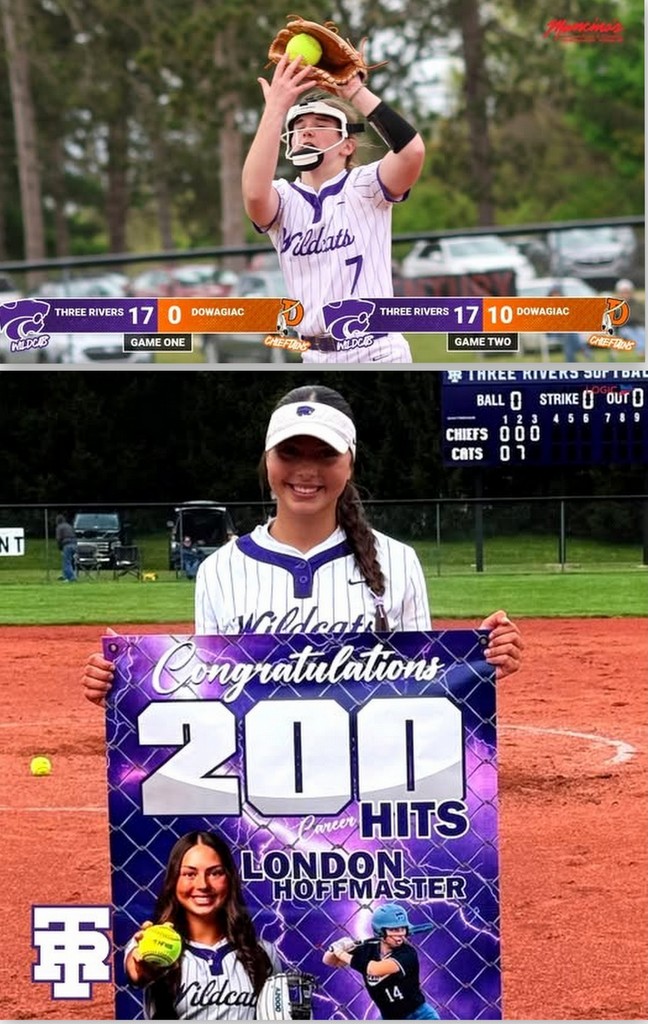 Three Rivers softball takes two games from Dowagiac
